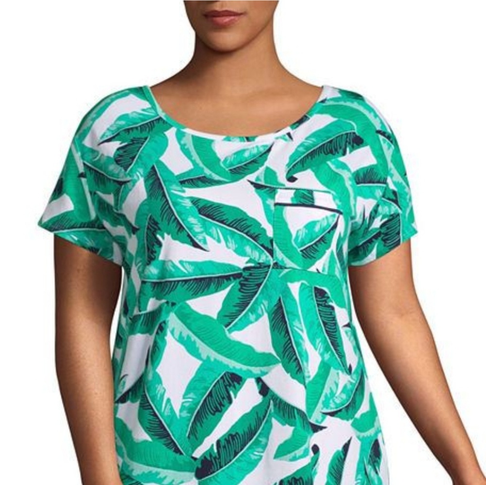Liz Claiborne Short Sleeve Tropical Nightshirt